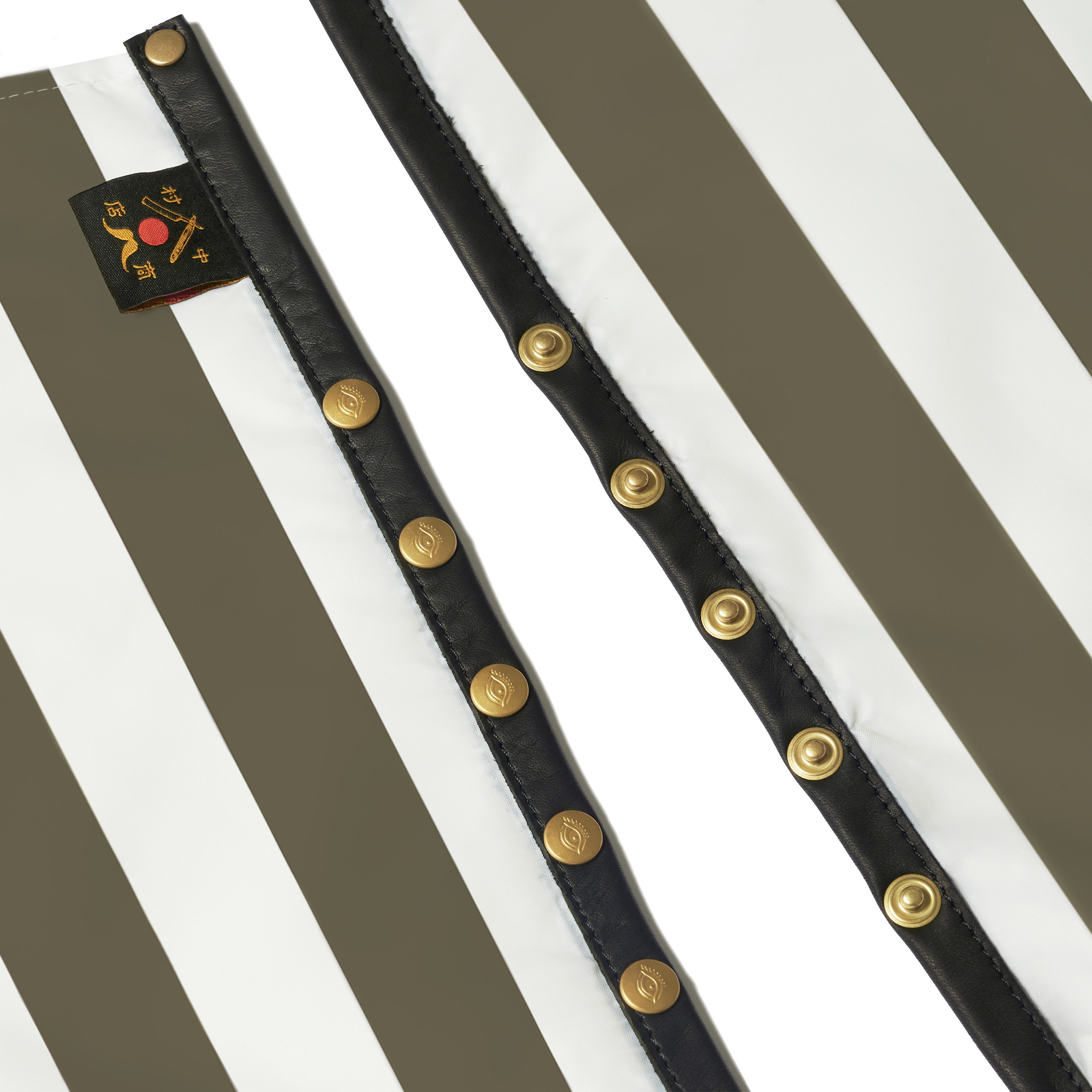 White/Khaki Stripes