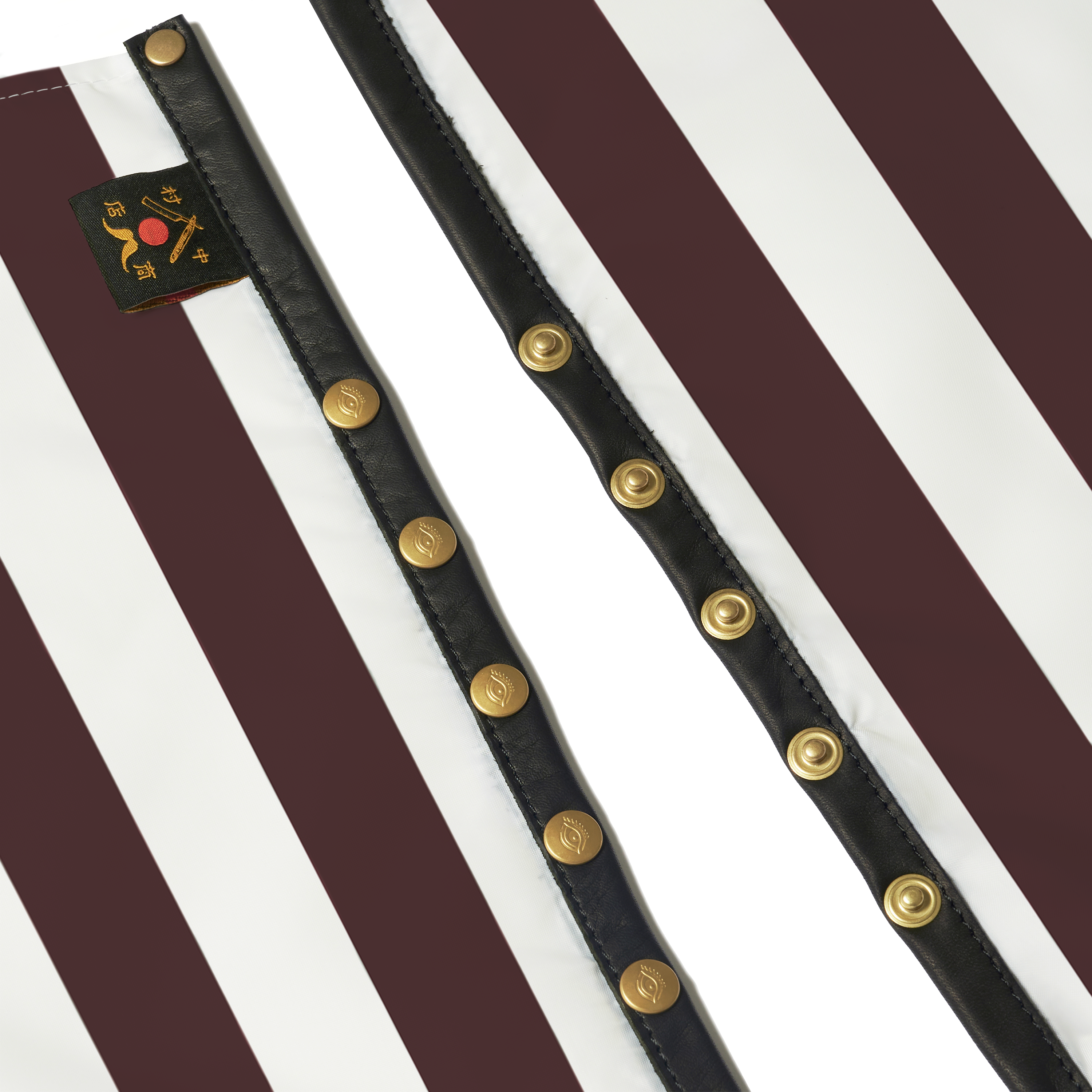 White/Wine red Stripes
