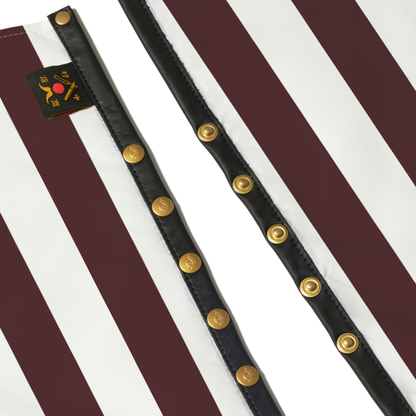 White/Wine red Stripes