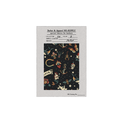 PARLOR FLASH Black｜生地の見本｜BarBer & Apparel 中村商店